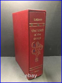 THE LORD OF THE RINGS Collectors Edition J. R. R. Tolkien Leather & Slipcase 1987