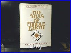 The Atlas of Middle Earth Book First Edition Rare 1981 Lord Of The Rings