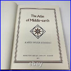 The Atlas of Middle Earth by Karen Wynn Fonstad 1st DJ HC 1981 LOTR Tolkien VG