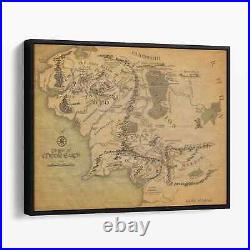 The Lord Of The Rings Map of Middle Earth Fellowship Canvas Print Wall Art