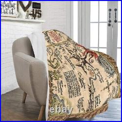 The Lord Of the Rings The Hobbit Map Middle-Earth Fleece Blanket 60x80 (USA)