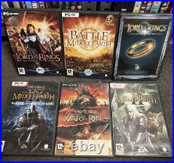 The lord of the rings pc game collection set rare middle earth 1/2/3 & more