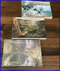 Tolkienss Hobbit, Middle-Earth Monsters, Lord of the Rings 3 Postcard Book Lot