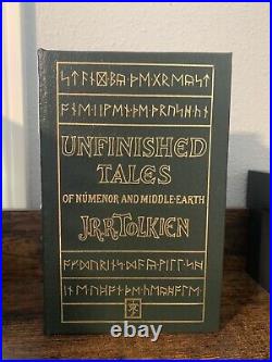 UNFINISHED TALES OF NUMENOR AND MIDDLE-EARTH J R R Tolkien Easton Press Leather