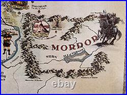 Vintage 1979 Lord of the Rings Middle Earth Poster Unused Tolkien Enterprises