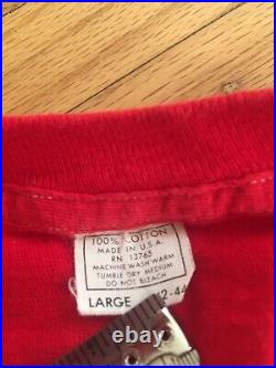 Vintage 70s GANDALF LORD OF THE RINGS MIDDLE EARTH FILM FANTASY red t-shirt L