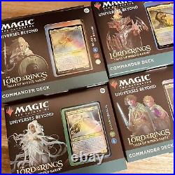 WOTC MTG LoTR Tales of Middle-Earth Commander Box Set of 4 Sealed Decks