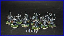Warhammer lotr Middle Earth 12 Warriors of Minas Tirith painted Gondor