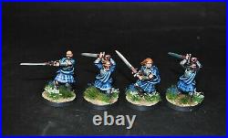 Warhammer lotr Middle Earth Angbor and 12 Clansmen of Lamedon painted