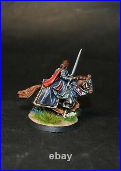 Warhammer lotr Middle Earth Aragorn King of Gondor foot and mounted painted