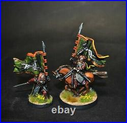 Warhammer lotr Middle Earth Gamling with Rohan Royal Banner painted (metal)