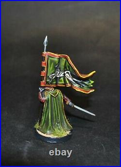 Warhammer lotr Middle Earth Gamling with Rohan Royal Banner painted (metal)