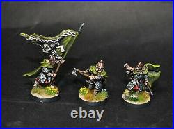 Warhammer lotr Middle Earth Grimbold and Helmingas command painted Rohan