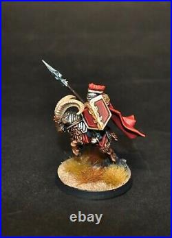 Warhammer lotr Middle Earth Iron Hills Dwarf Captain on Goat painted