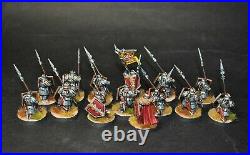 Warhammer lotr Middle Earth Iron Hills Dwarf Warriors with Command painted