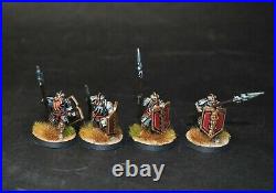 Warhammer lotr Middle Earth Iron Hills Dwarf Warriors with Command painted