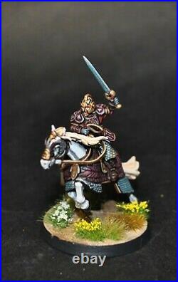 Warhammer lotr Middle Earth Theoden King of Rohan on foot and mounted painted