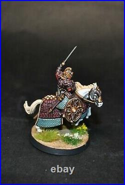 Warhammer lotr Middle Earth Theoden King of Rohan on foot and mounted painted